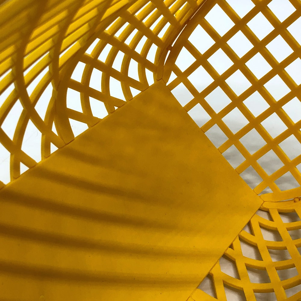 FENDI Handbag 8BH389 plastic yellow Medium basket Women Used Authentic