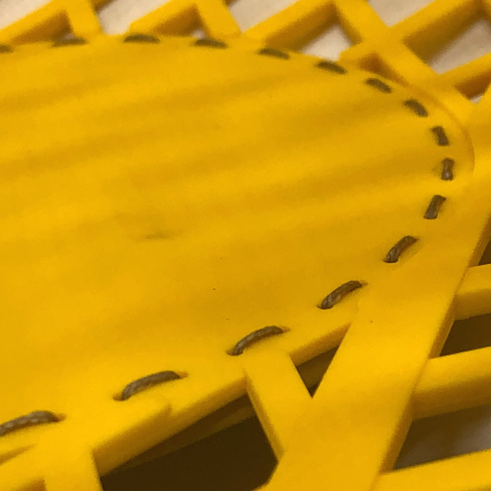 FENDI Handbag 8BH389 plastic yellow Medium basket Women Used Authentic