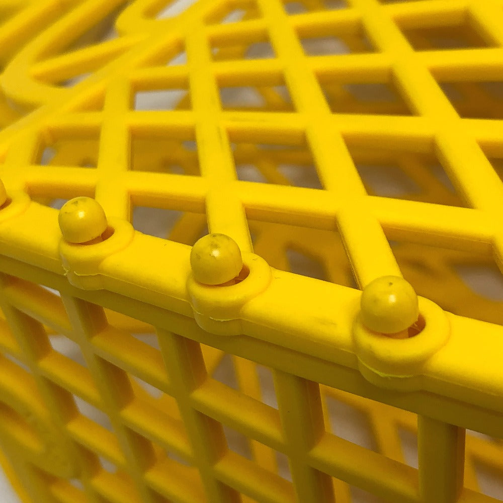 FENDI Handbag 8BH389 plastic yellow Medium basket Women Used Authentic