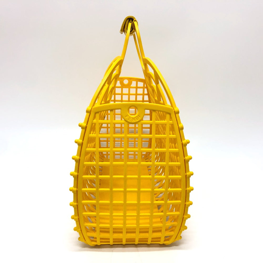 FENDI Handbag 8BH389 plastic yellow Medium basket Women Used Authentic