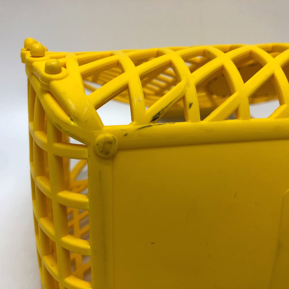 FENDI Handbag 8BH389 plastic yellow Medium basket Women Used Authentic