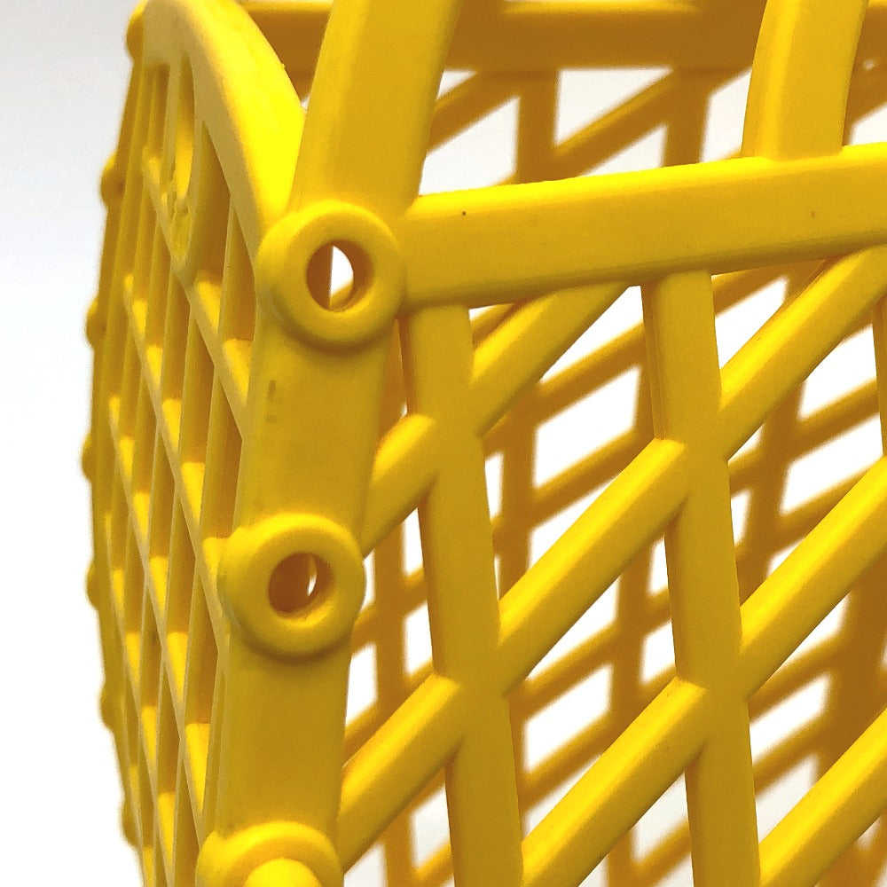 FENDI Handbag 8BH389 plastic yellow Medium basket Women Used Authentic