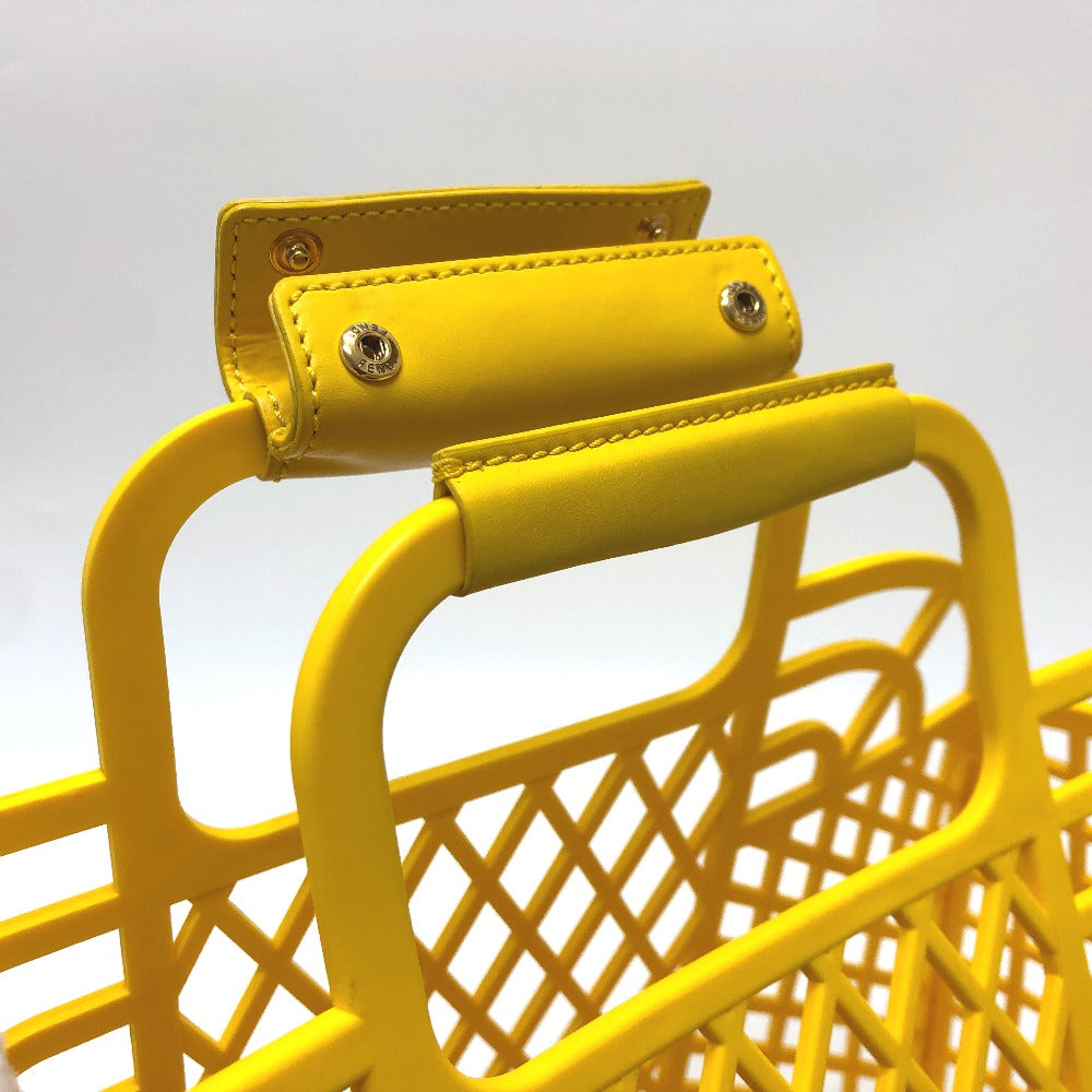 FENDI Handbag 8BH389 plastic yellow Medium basket Women Used Authentic