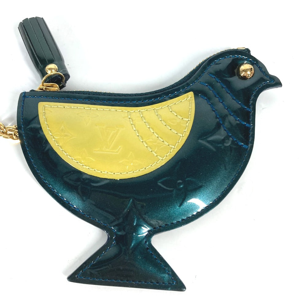 LOUIS VUITTON Coin case M91405 Monogram Vernis green Monogram Vernis Pochette Oiseau