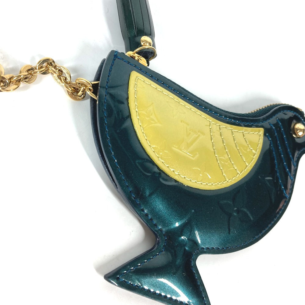 LOUIS VUITTON Coin case M91405 Monogram Vernis green Monogram Vernis Pochette Oiseau