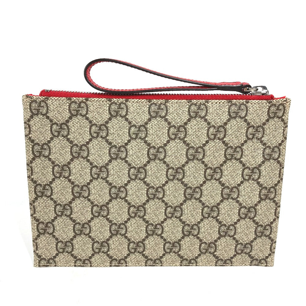 GUCCI Clutch bag 550781 GG Supreme Canvas beige GG Supreme Butterfly