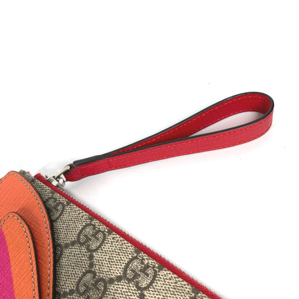 GUCCI Clutch bag 550781 GG Supreme Canvas beige GG Supreme Butterfly