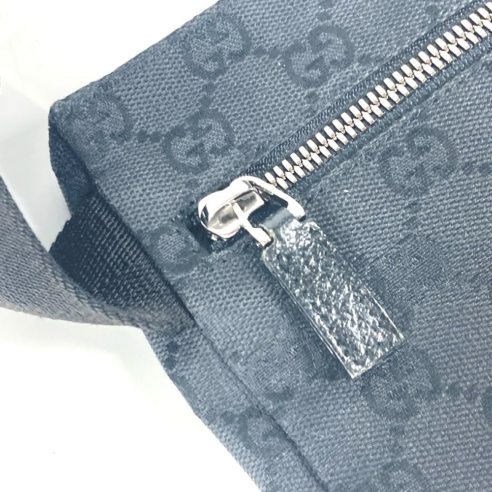 GUCCI Waist bag 28566 GG canvas black GG canvas W pocket