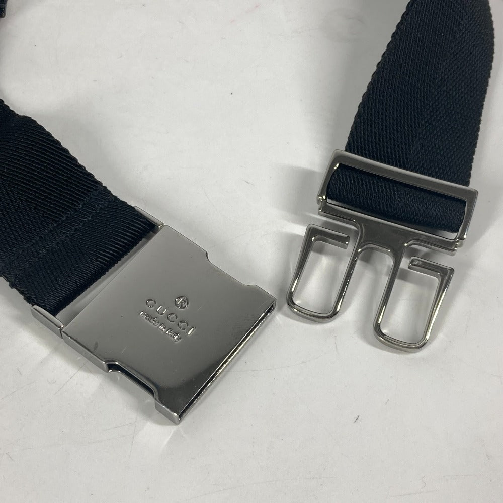 GUCCI Waist bag 28566 GG canvas black GG canvas W pocket
