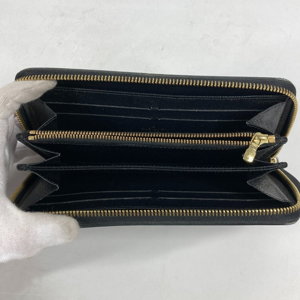 LOUIS VUITTON Long Wallet Purse M67235 Monogram canvas, leather Blue x black Monogram Zippy wallet mens Used Authentic