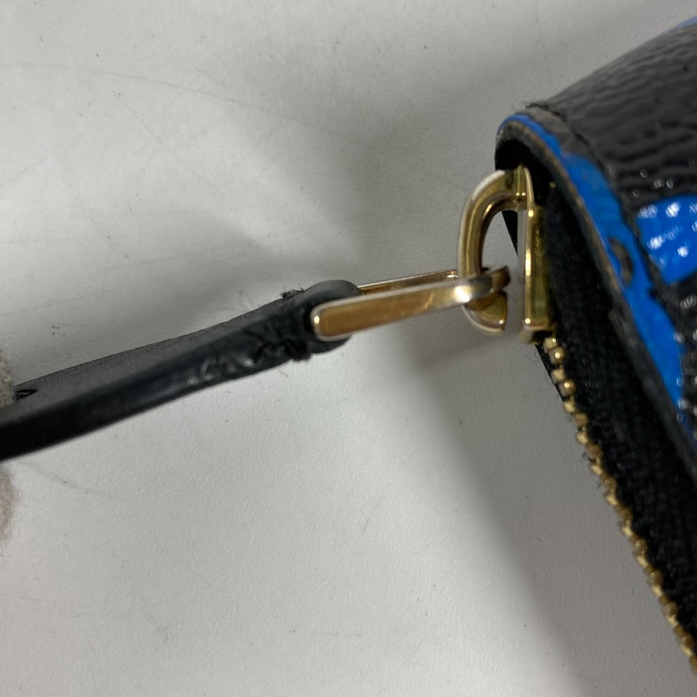 LOUIS VUITTON Long Wallet Purse M67235 Monogram canvas, leather Blue x black Monogram Zippy wallet mens Used Authentic
