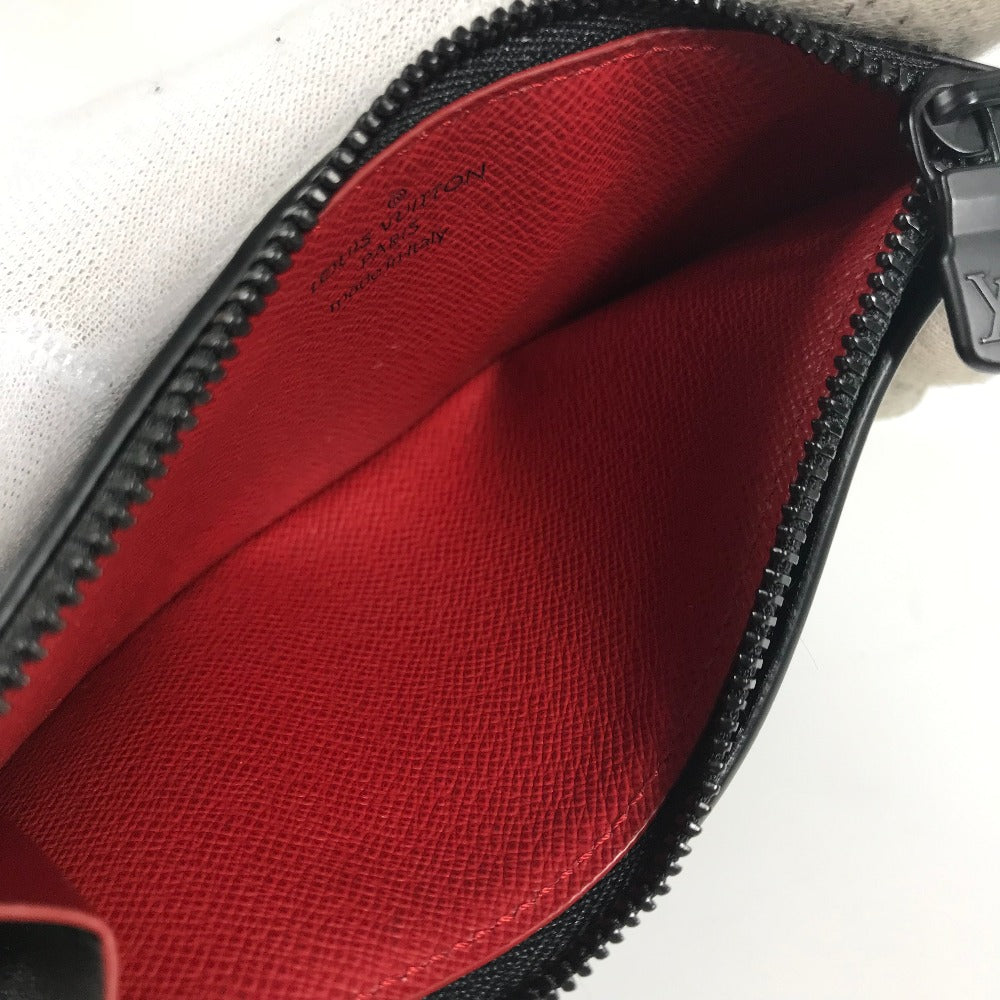 LOUIS VUITTON Coin case N60354 Damier Grafitto Canvas black Damier Grafitte Utility coin card holder