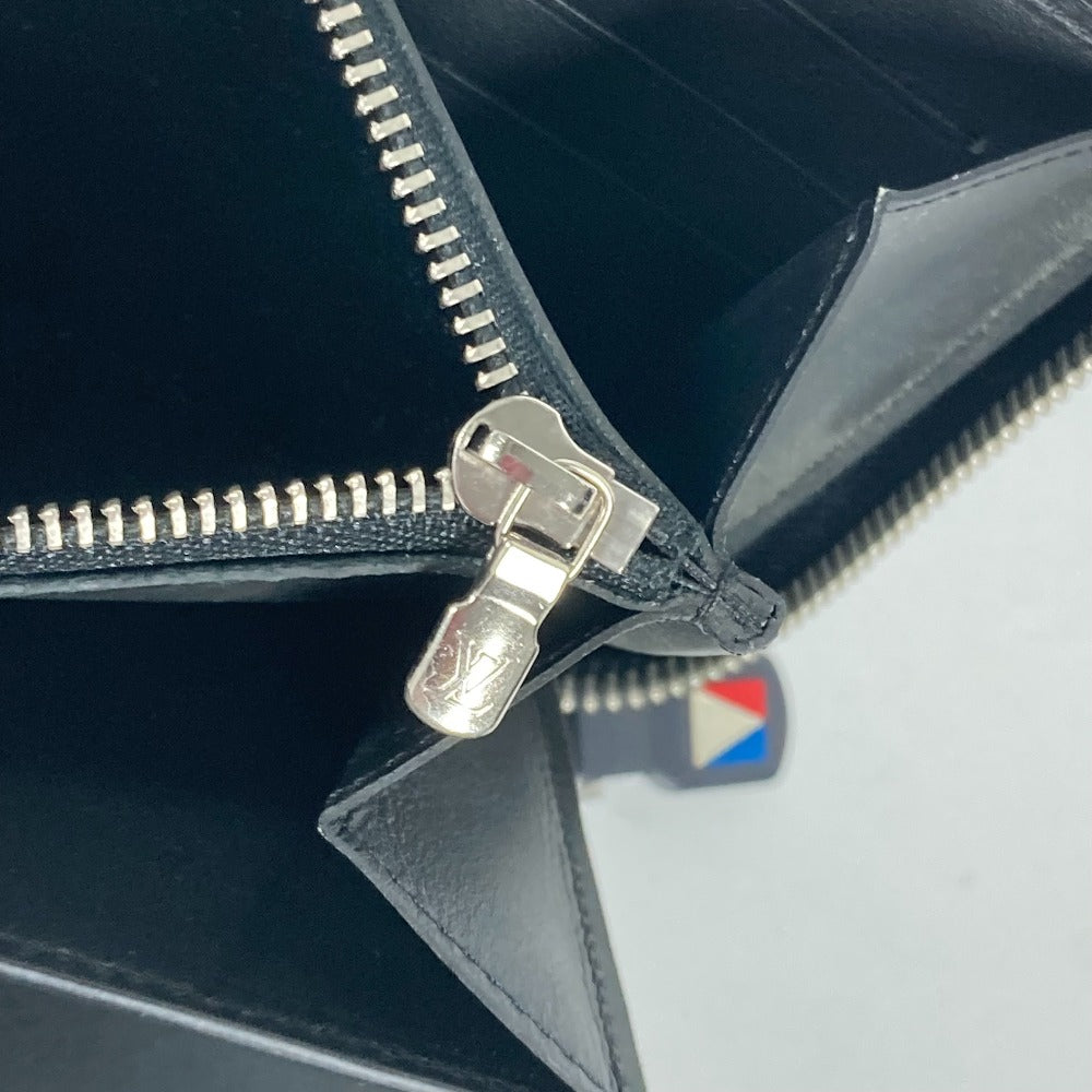 LOUIS VUITTON Long Wallet Purse N64013 Damier Cobalt Canvas Navy America's Cup 2017 Limited Zippy Organizer mens Used Authentic