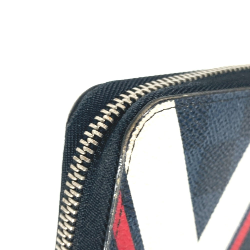 LOUIS VUITTON Long Wallet Purse N64013 Damier Cobalt Canvas Navy America's Cup 2017 Limited Zippy Organizer mens Used Authentic