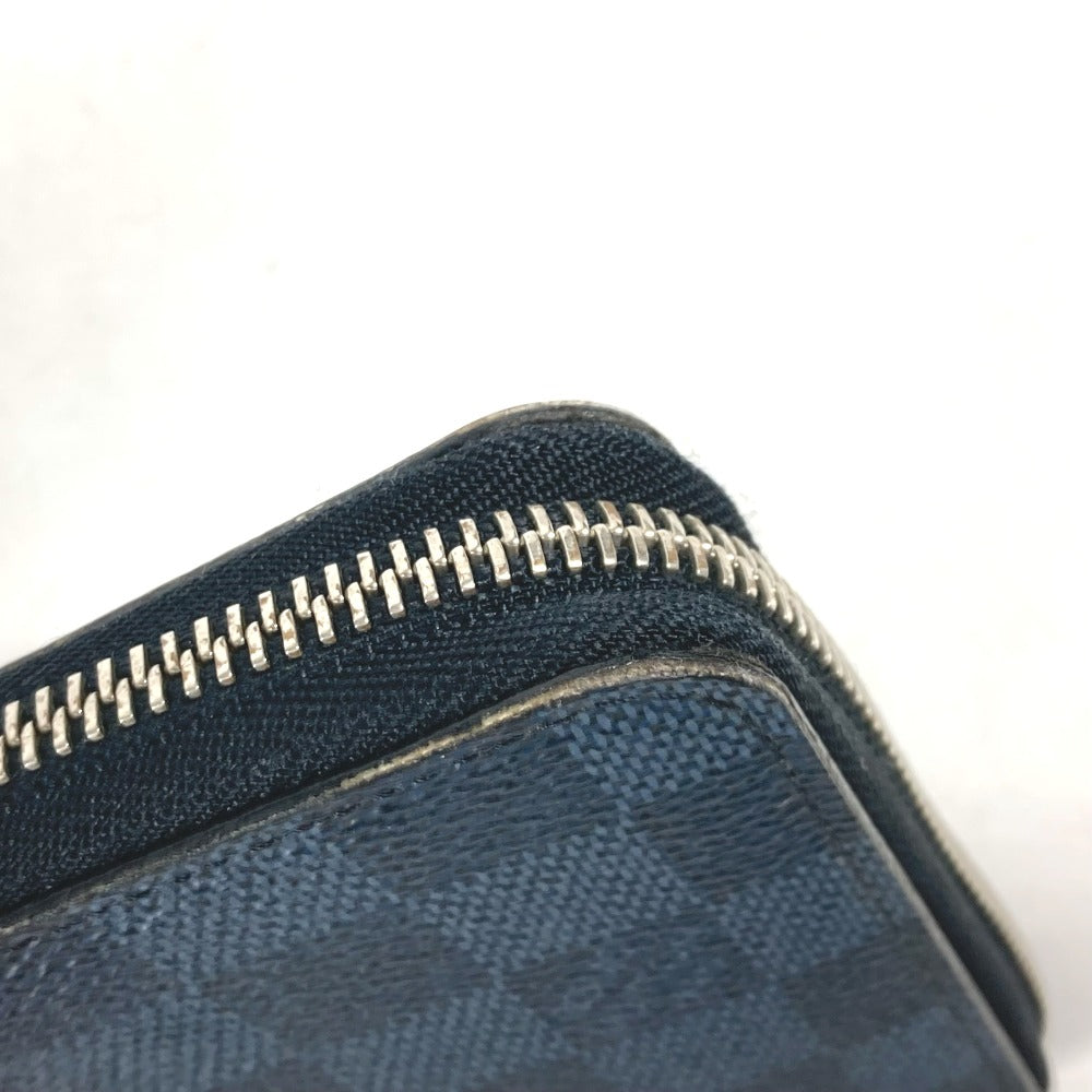 LOUIS VUITTON Long Wallet Purse N64013 Damier Cobalt Canvas Navy America's Cup 2017 Limited Zippy Organizer mens Used Authentic