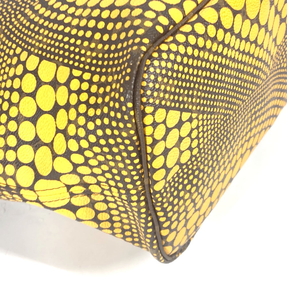 LOUIS VUITTON Tote Bag M40685 Monogram canvas yellow Yayoi Kusama collaboration monogram wave dot Neverfull MM Women Used Authentic