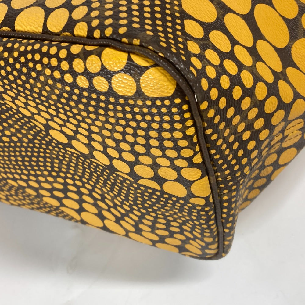 LOUIS VUITTON Tote Bag M40685 Monogram canvas yellow Yayoi Kusama collaboration monogram wave dot Neverfull MM Women Used Authentic