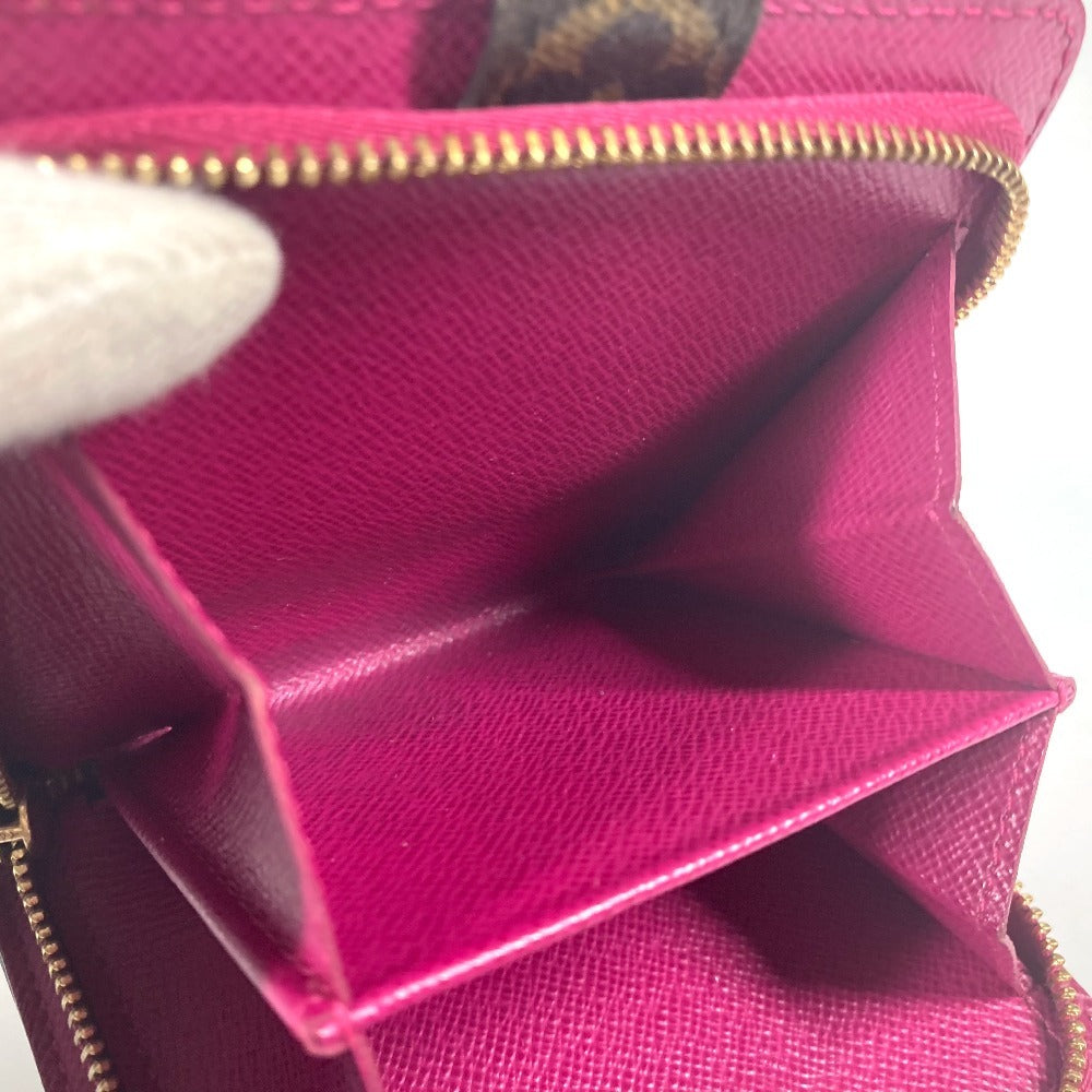LOUIS VUITTON Folded wallet M95188 Monogram canvas pink Monogram Perfo Compact zip