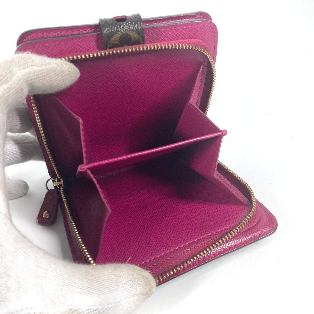 LOUIS VUITTON Folded wallet M95188 Monogram canvas pink Monogram Perfo Compact zip