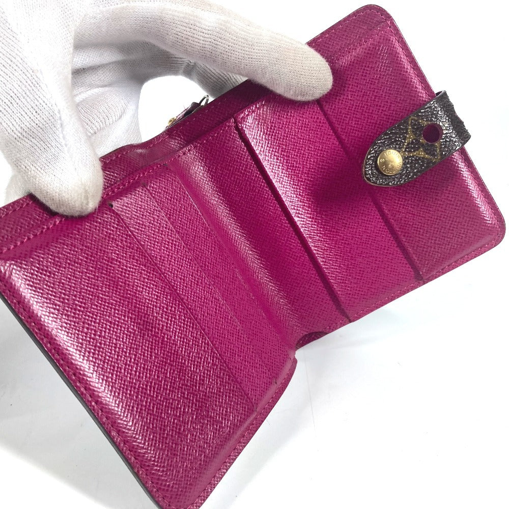 LOUIS VUITTON Folded wallet M95188 Monogram canvas pink Monogram Perfo Compact zip
