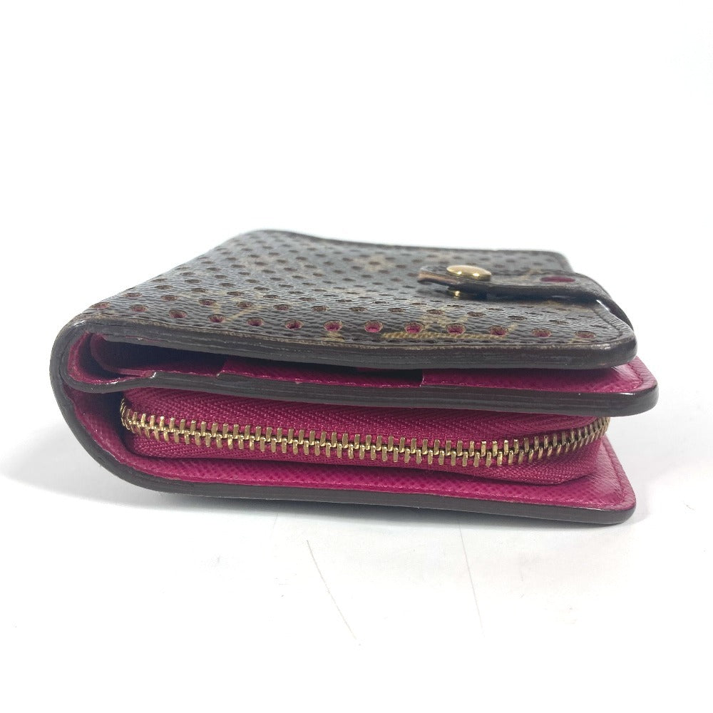 LOUIS VUITTON Folded wallet M95188 Monogram canvas pink Monogram Perfo Compact zip