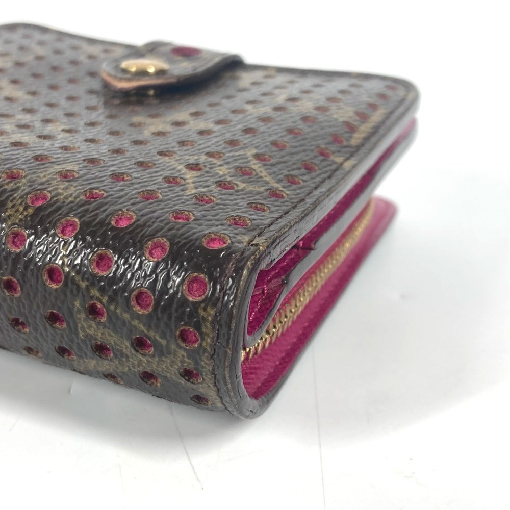 LOUIS VUITTON Folded wallet M95188 Monogram canvas pink Monogram Perfo Compact zip