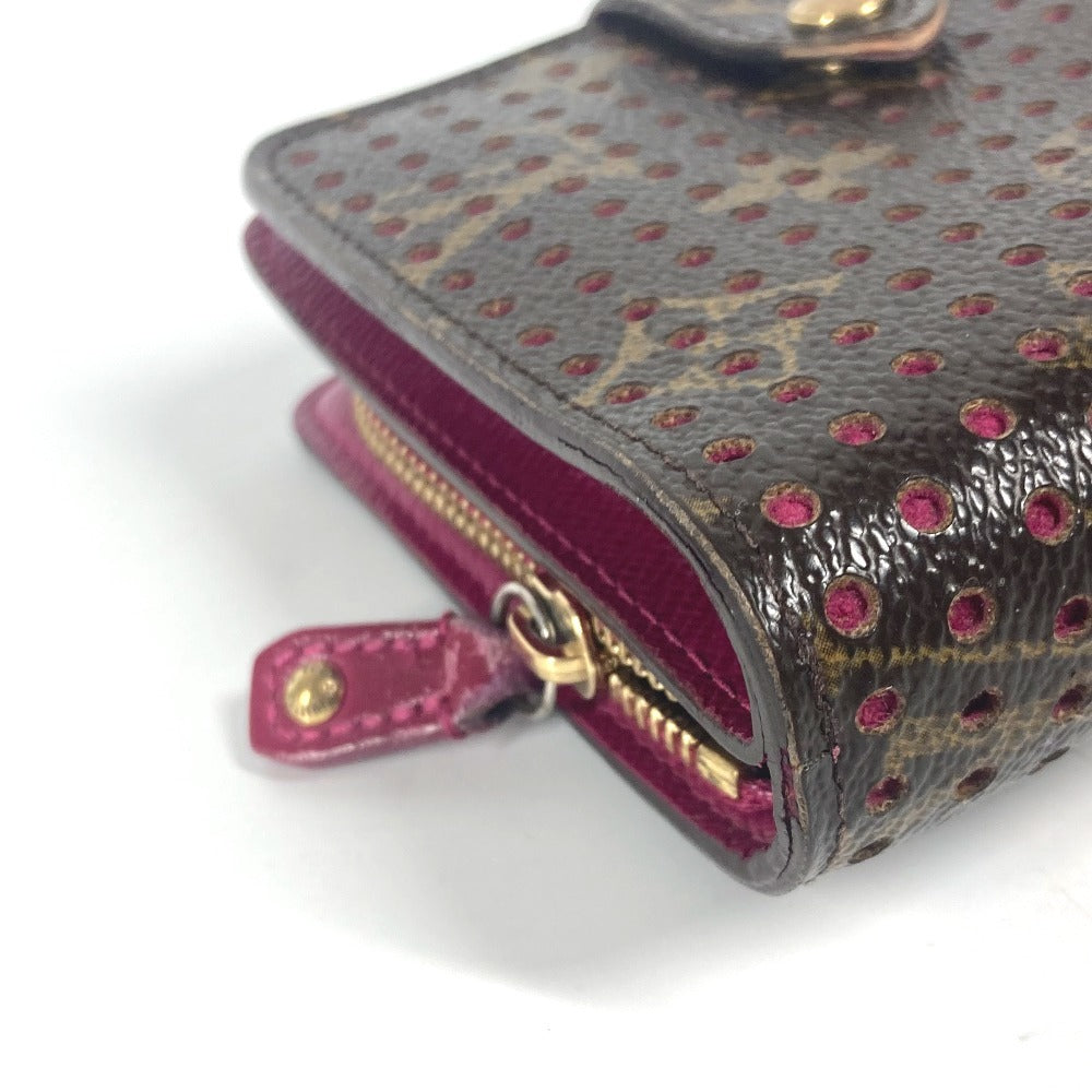 LOUIS VUITTON Folded wallet M95188 Monogram canvas pink Monogram Perfo Compact zip