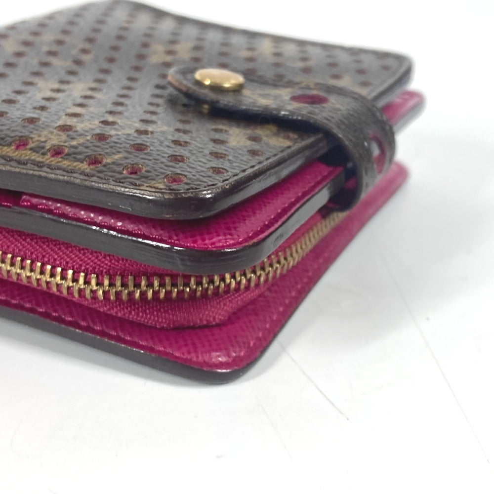 LOUIS VUITTON Folded wallet M95188 Monogram canvas pink Monogram Perfo Compact zip