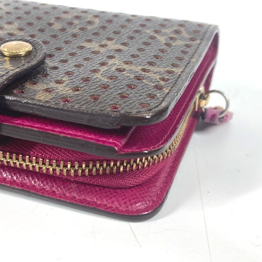 LOUIS VUITTON Folded wallet M95188 Monogram canvas pink Monogram Perfo Compact zip