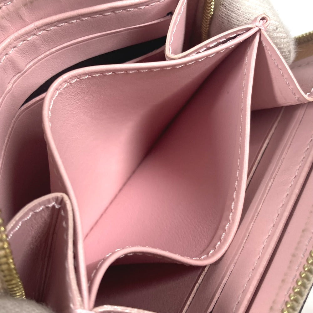 LOUIS VUITTON Coin case M58066 Monogram Vernis beige Monogram Vernis Rayure Zip around purse