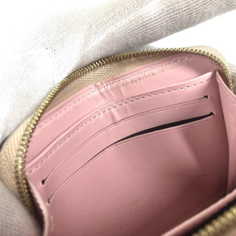 LOUIS VUITTON Coin case M58066 Monogram Vernis beige Monogram Vernis Rayure Zip around purse