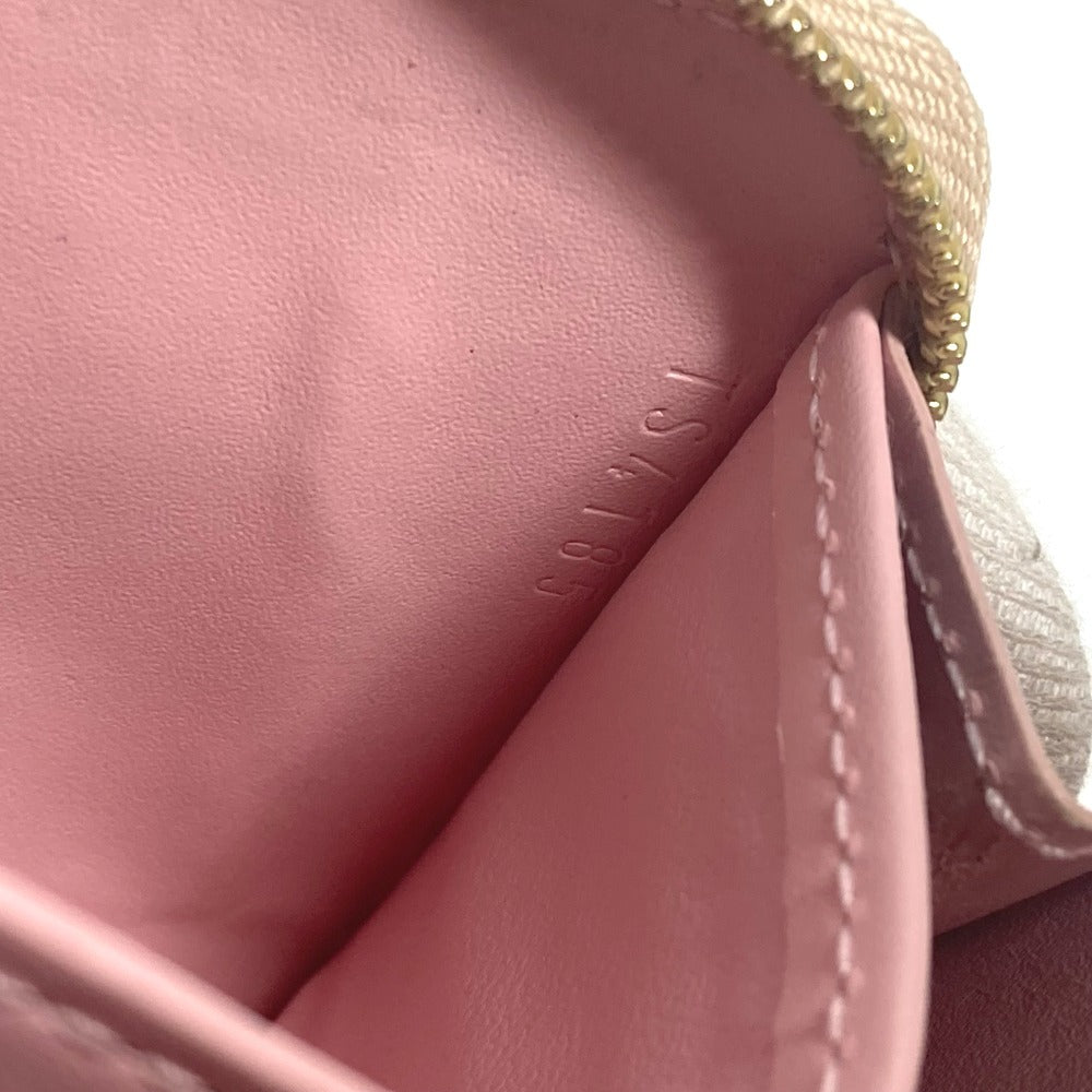 LOUIS VUITTON Coin case M58066 Monogram Vernis beige Monogram Vernis Rayure Zip around purse