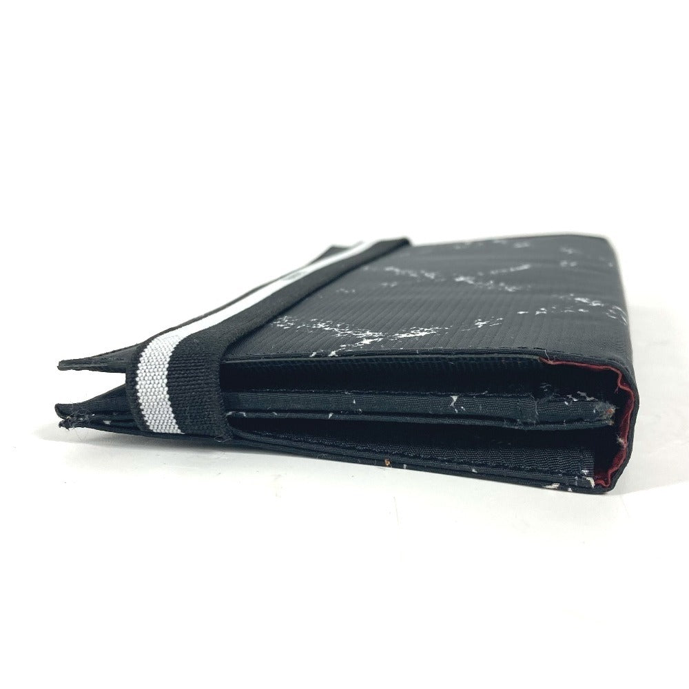 CHANEL Long Wallet Purse A14344 Nylon black Old travel line