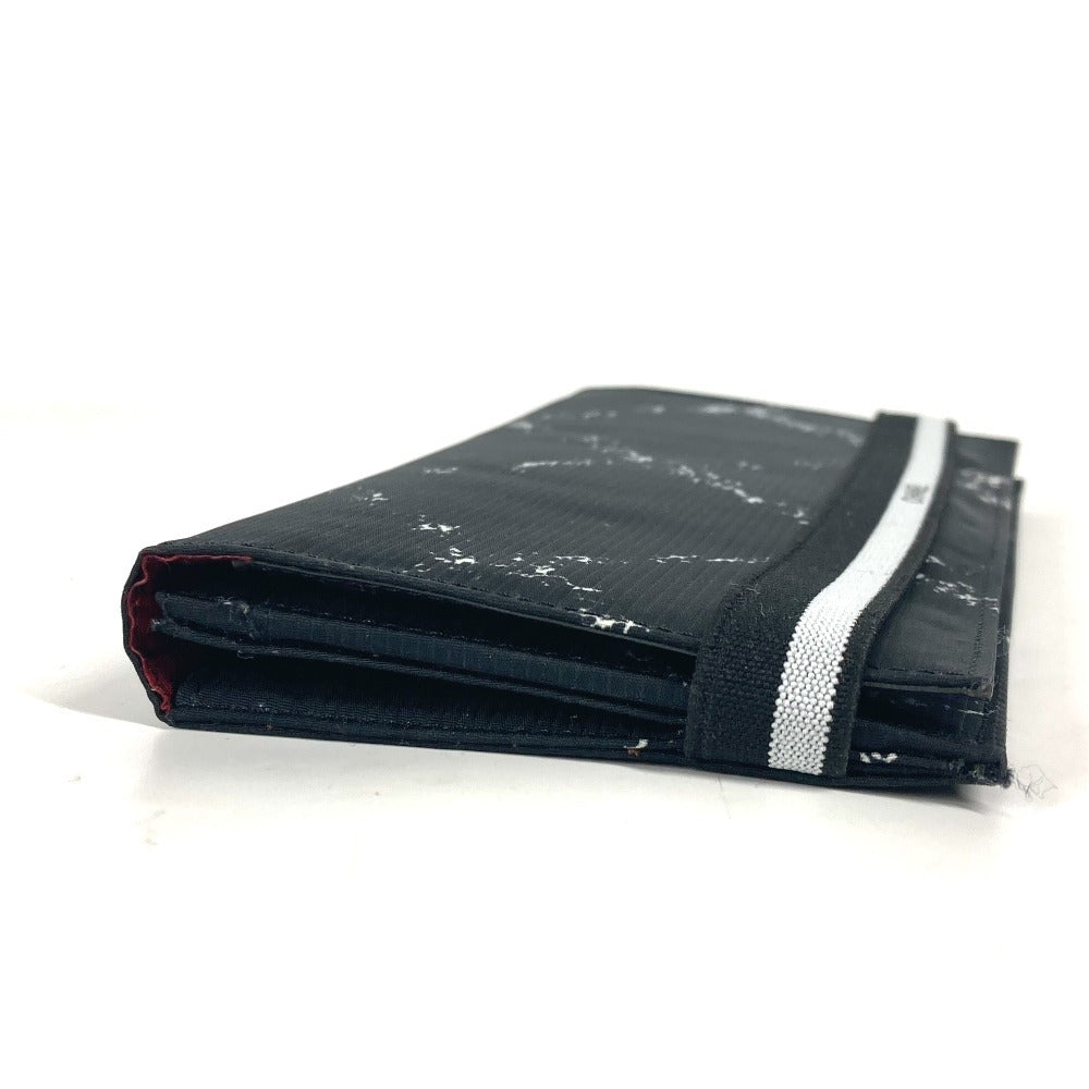 CHANEL Long Wallet Purse A14344 Nylon black Old travel line