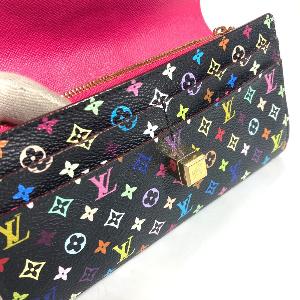 LOUIS VUITTON Long Wallet Purse M60278 Monogram multicolor canvas black Monogram multicolor Portefeuille Sarah Nu