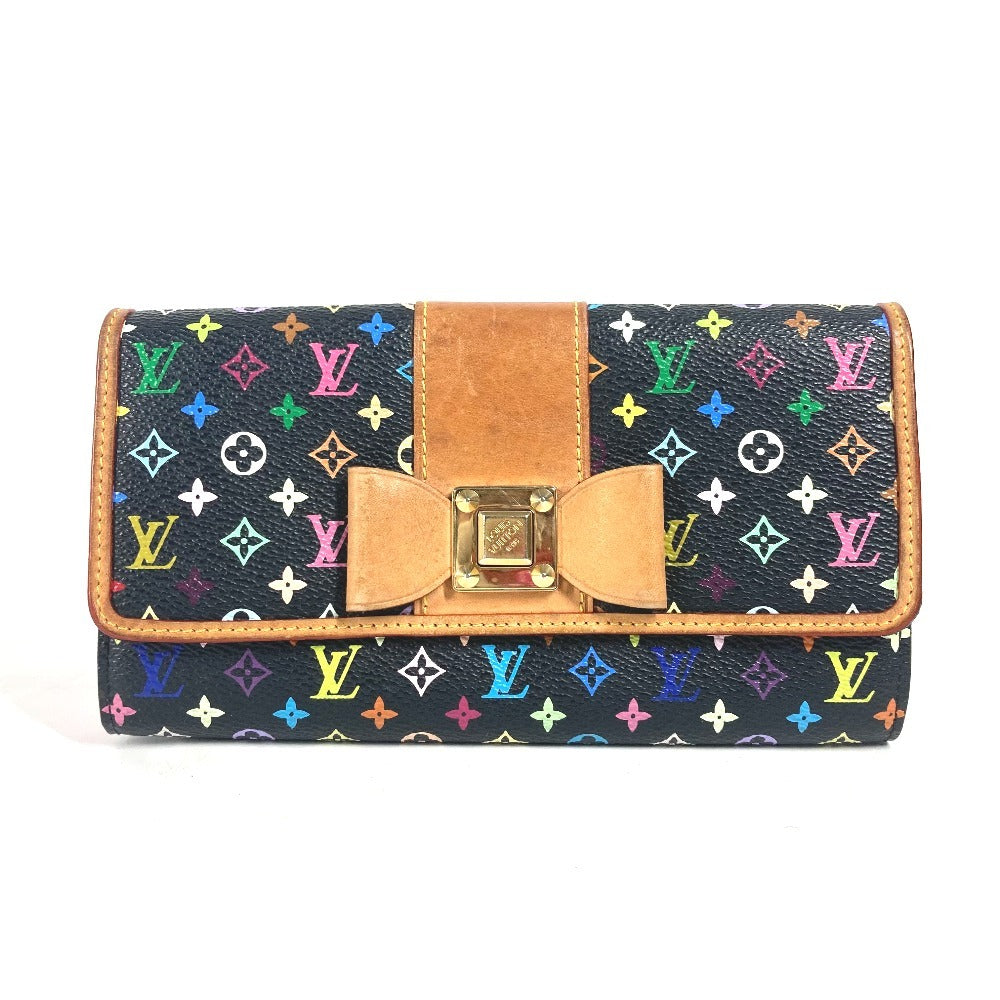 LOUIS VUITTON Long Wallet Purse M60278 Monogram multicolor canvas black Monogram multicolor Portefeuille Sarah Nu