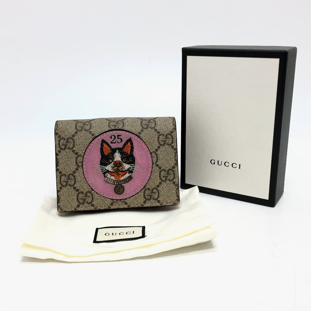 GUCCI Folded wallet 506277 GG Supreme Canvas beige GG Supreme BOSCO