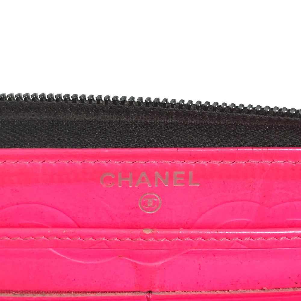 CHANEL Long Wallet Purse A50078 leather black Cambon line CC COCO Mark
