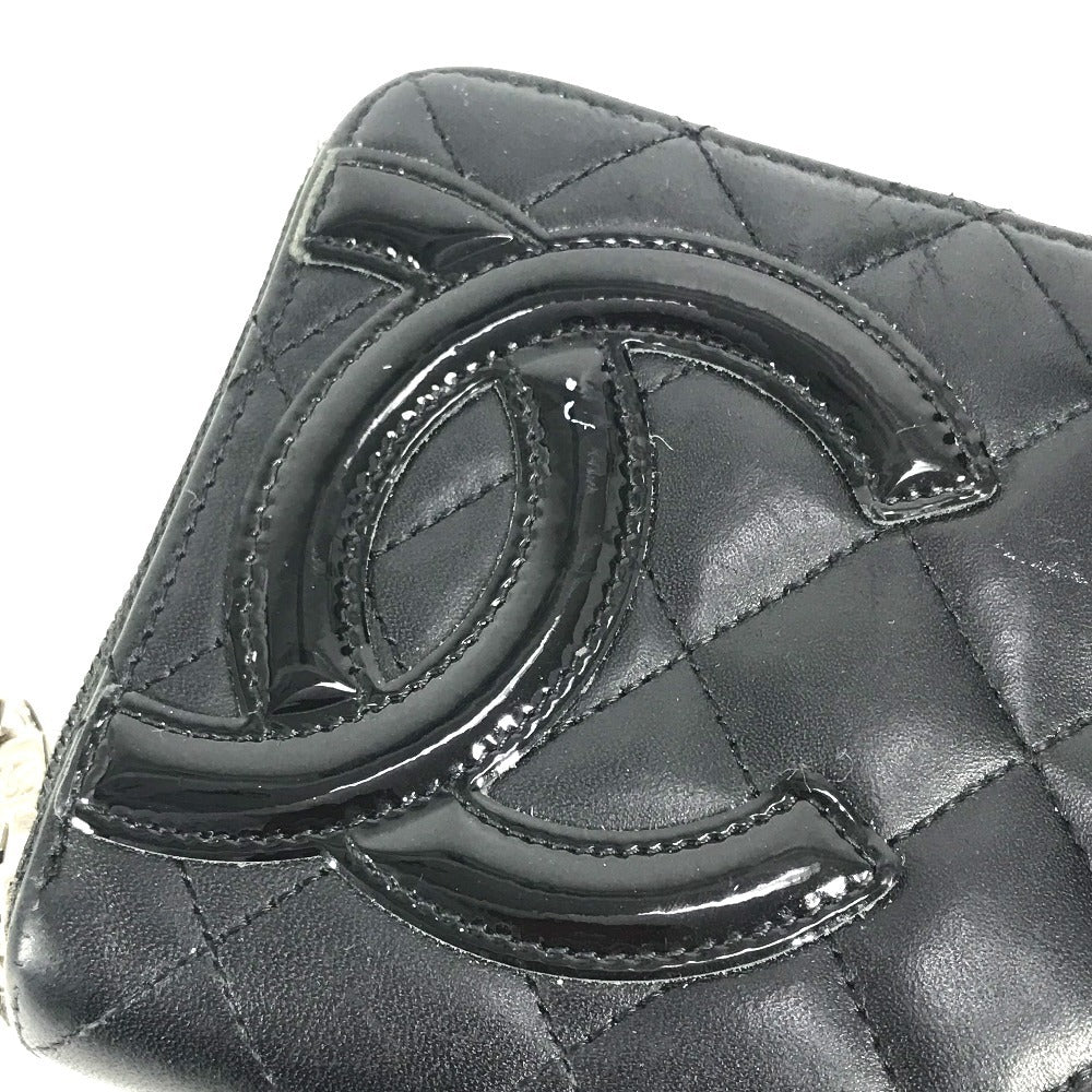 CHANEL Long Wallet Purse A50078 leather black Cambon line CC COCO Mark