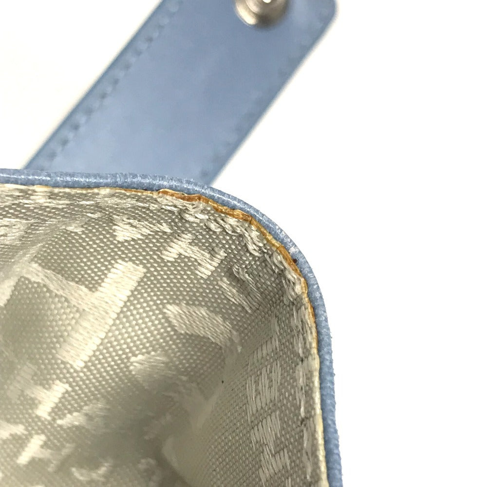 CHANEL Pouch leather blue CC Camellia Icon Pocket Tissue Cover