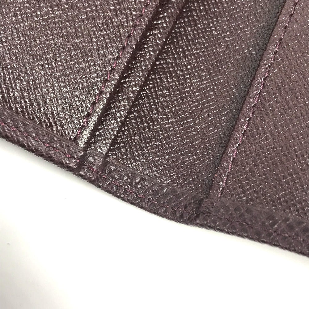 LOUIS VUITTON Long Wallet Purse M30396 Taiga Leather purple Taiga Porto Valur Cult Credit