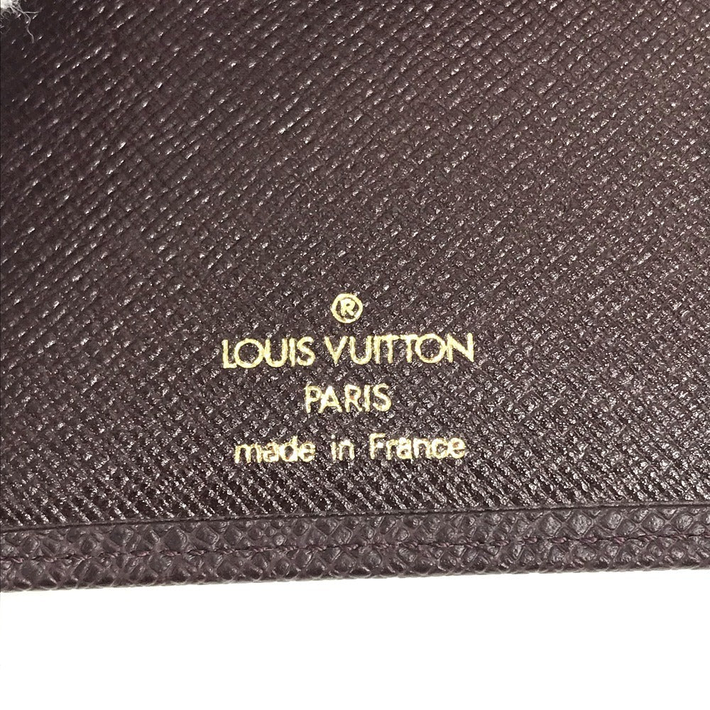LOUIS VUITTON Long Wallet Purse M30396 Taiga Leather purple Taiga Porto Valur Cult Credit