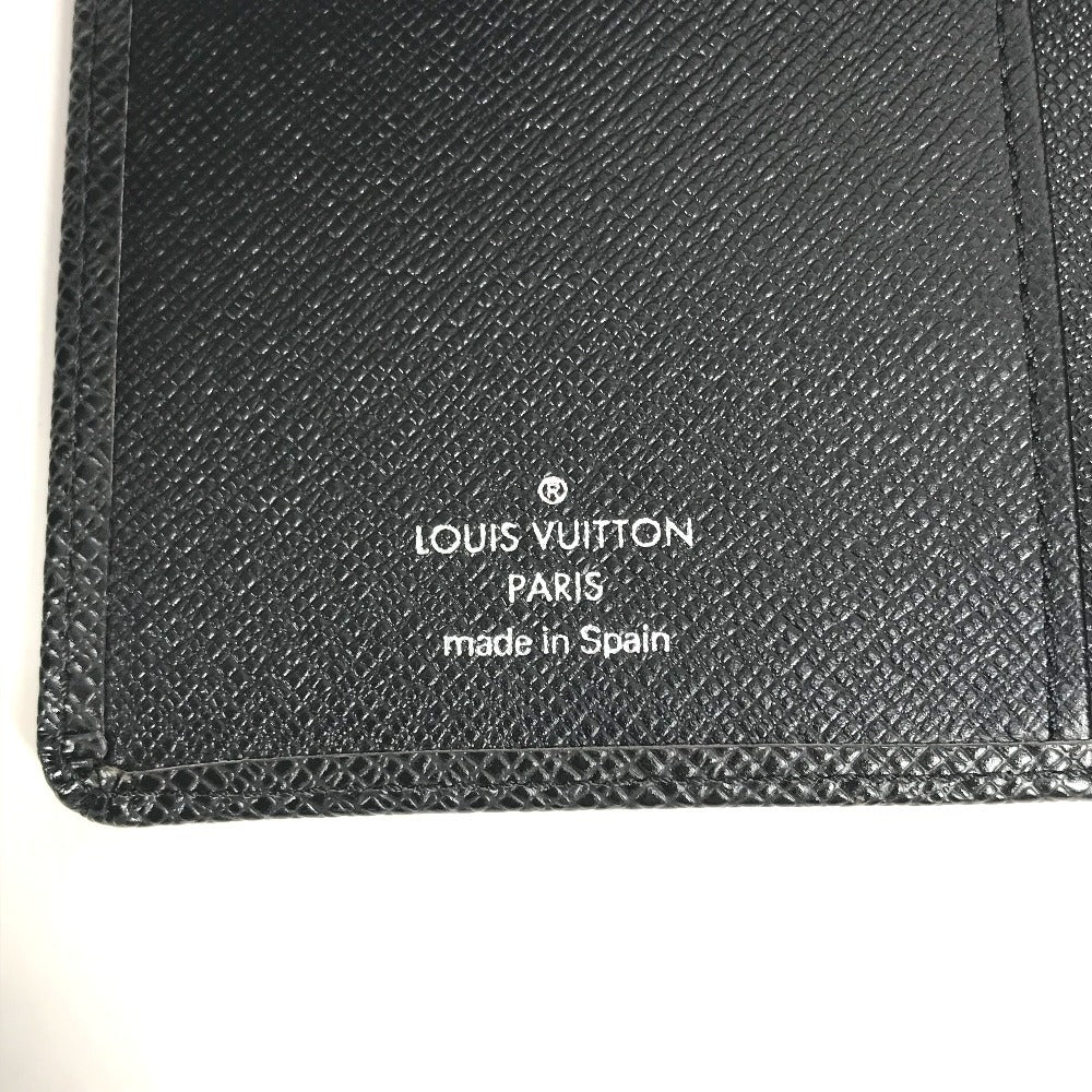 LOUIS VUITTON Notebook cover R20425 Taiga Leather black Taiga Agenda posh