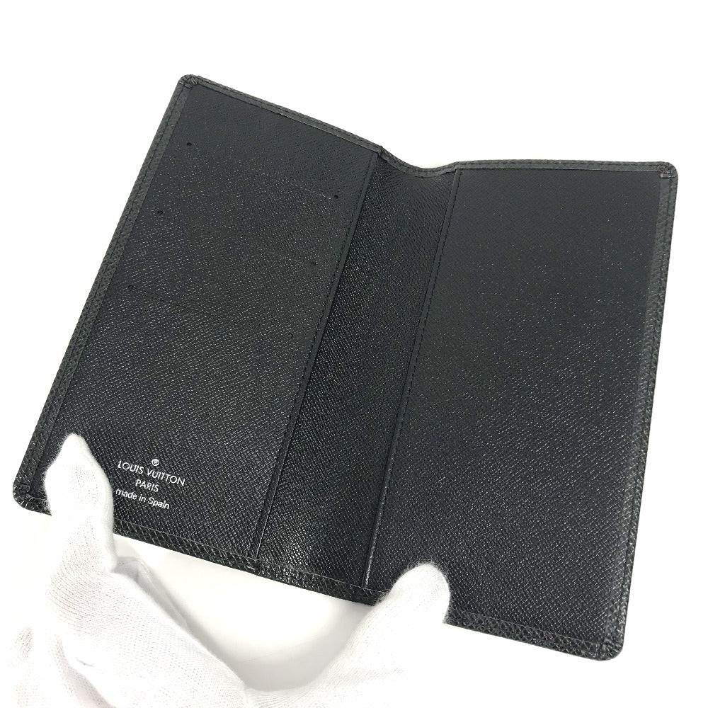 LOUIS VUITTON Notebook cover R20425 Taiga Leather black Taiga Agenda posh