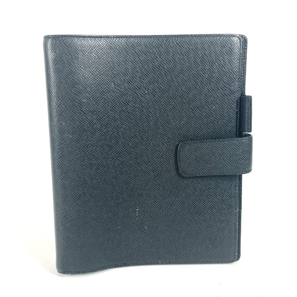 LOUIS VUITTON Notebook cover R20232 Taiga Leather black Taiga Agenda GM