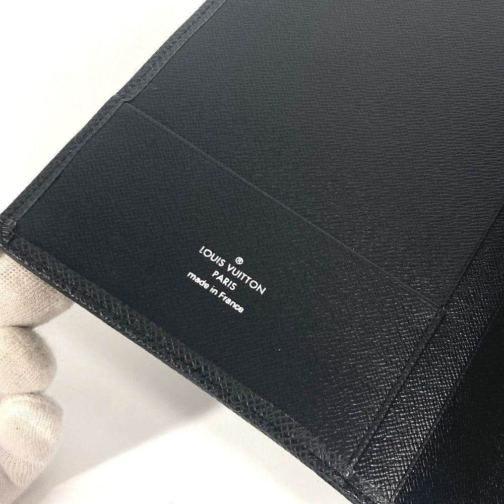 LOUIS VUITTON Notebook cover R20232 Taiga Leather black Taiga Agenda GM