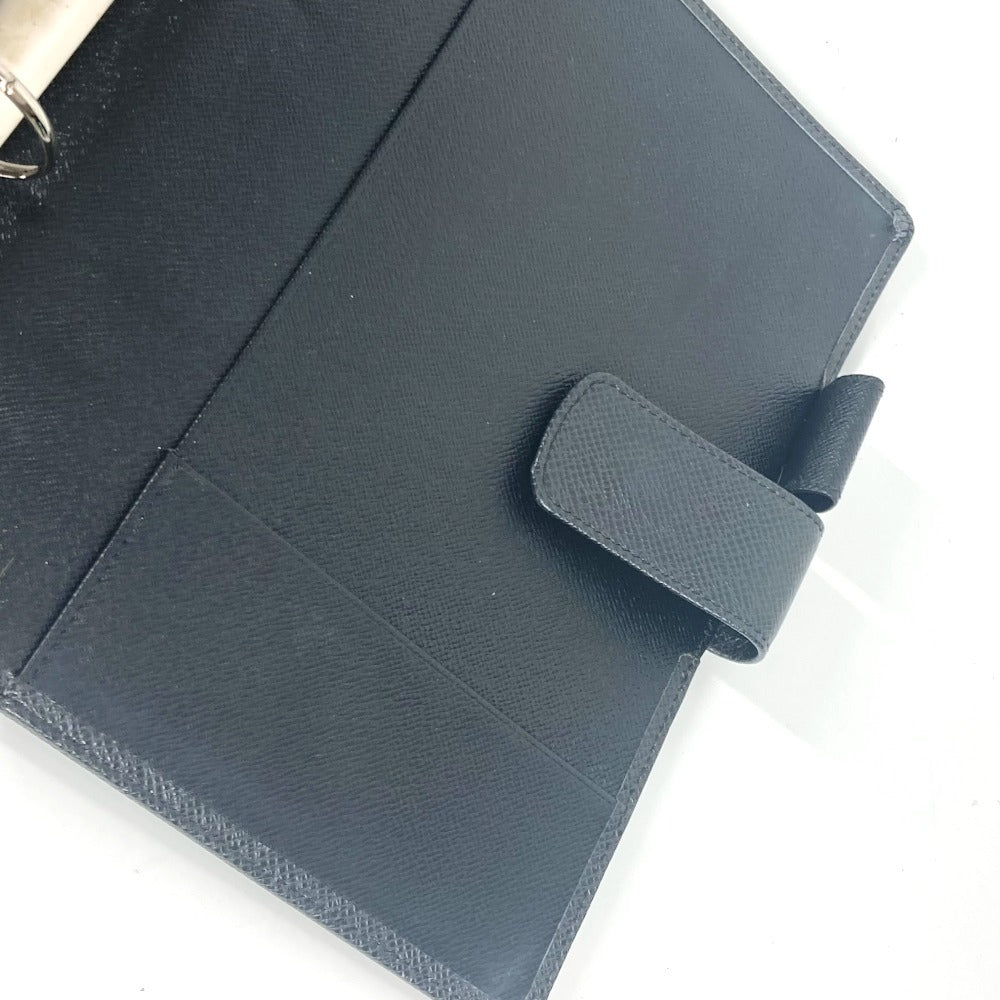 LOUIS VUITTON Notebook cover R20232 Taiga Leather black Taiga Agenda GM