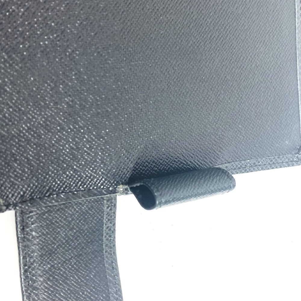 LOUIS VUITTON Notebook cover R20232 Taiga Leather black Taiga Agenda GM