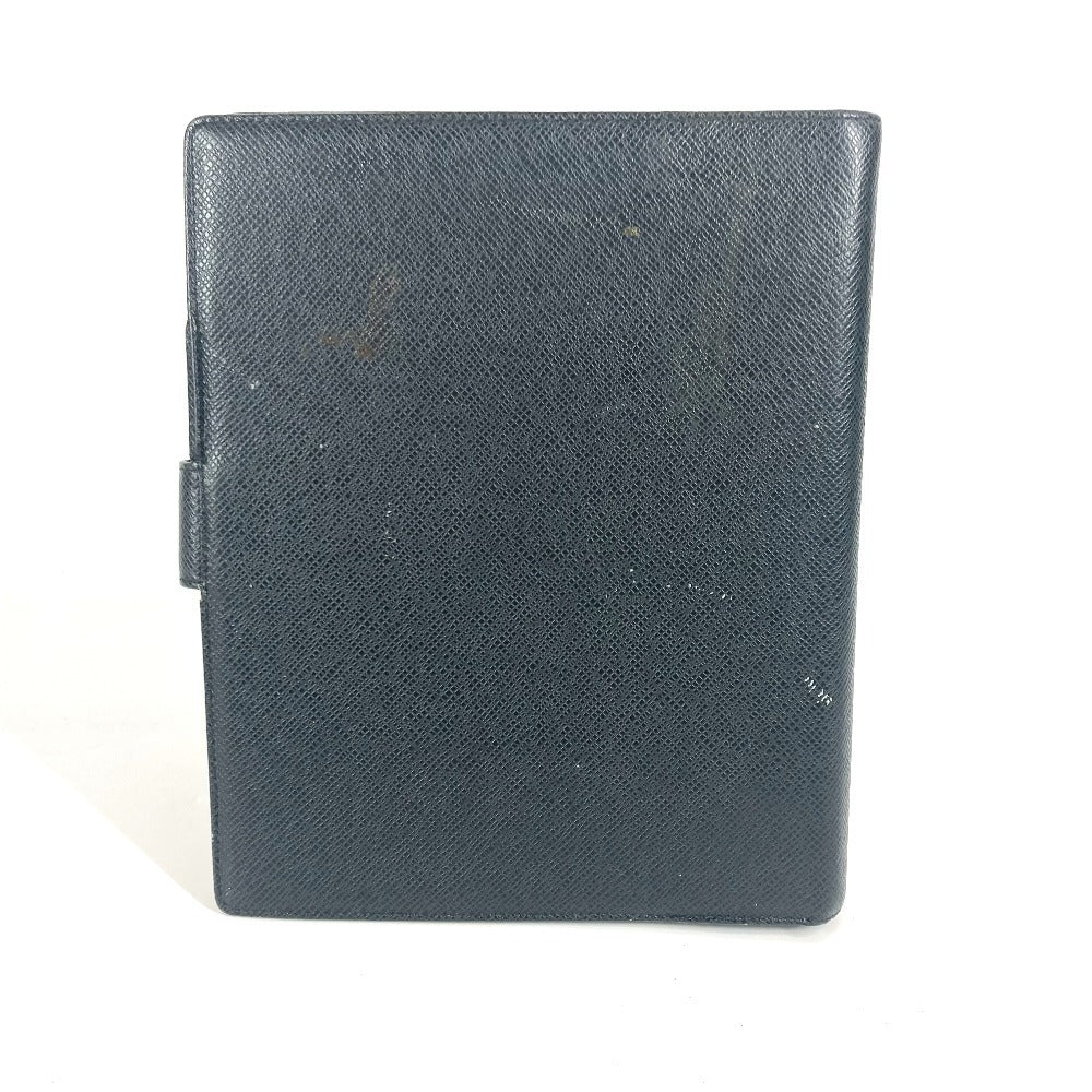 LOUIS VUITTON Notebook cover R20232 Taiga Leather black Taiga Agenda GM