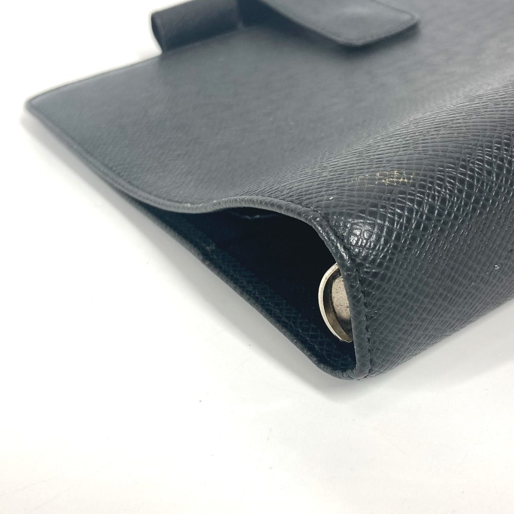LOUIS VUITTON Notebook cover R20232 Taiga Leather black Taiga Agenda GM